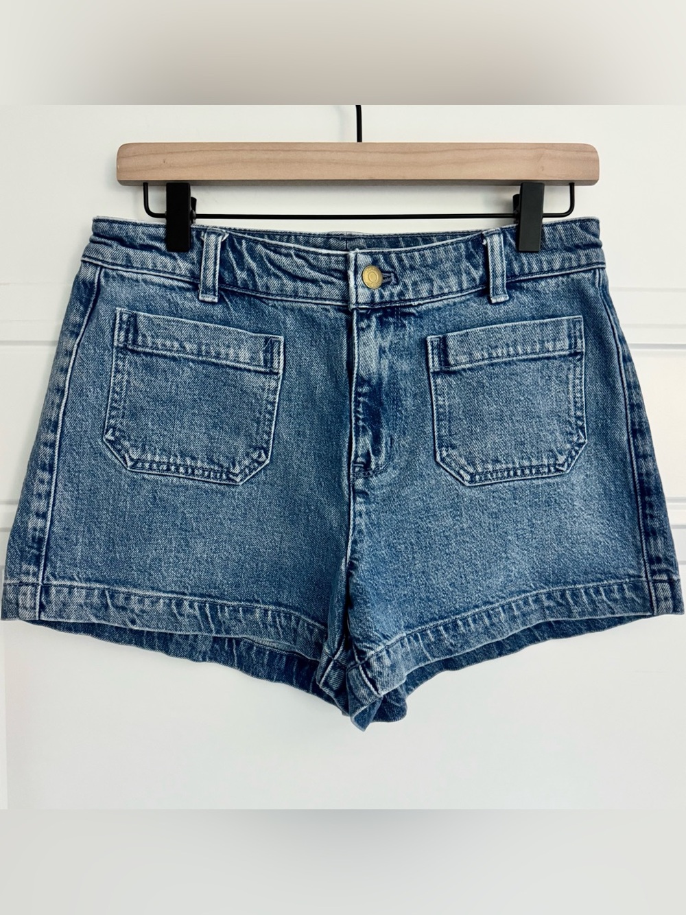J. Crew High-Rise Classic Denim Shorts Blue Washed, Size 2